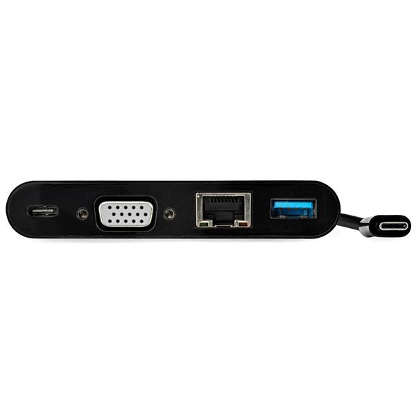 USB-C VGA Multiport Adapter - Power Delivery (60W) - USB 3.0 - GbE