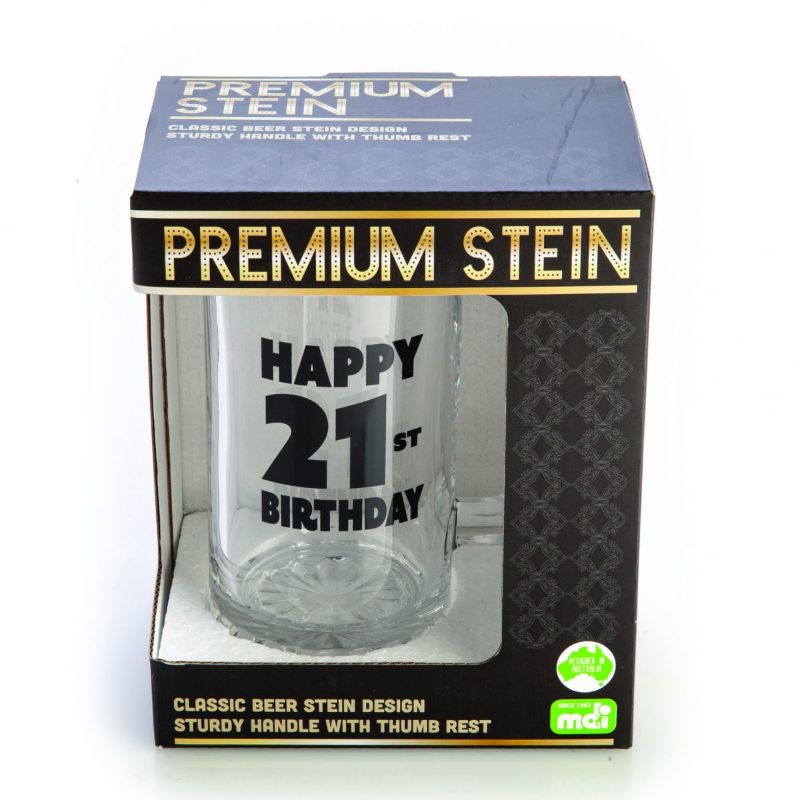 Beer Stein - Happy 21st Birthday (15cm)