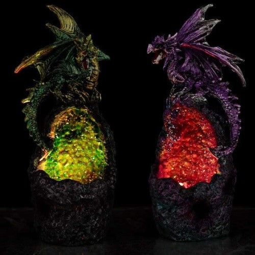 Ornament - Dark Legends Crystal Cavern LED Dragon (Set of 2 Asstd)