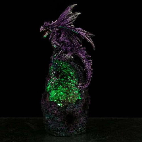 Ornament - Dark Legends Crystal Cavern LED Dragon (Set of 2 Asstd)