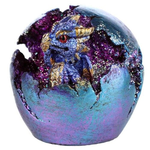 Ornament - Baby Dragon LED Geode Hatching Dragon Egg (Set of 2 Asstd)