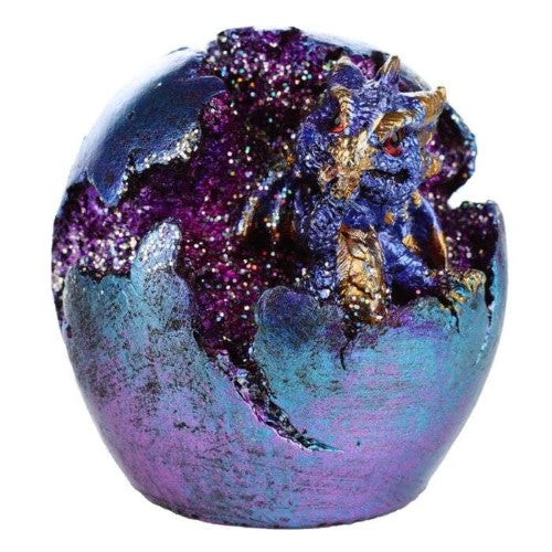 Ornament - Baby Dragon LED Geode Hatching Dragon Egg (Set of 2 Asstd)