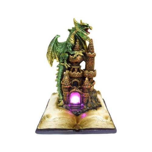 Ornament - Dark Legends LED Enchanted Fairytale Castle Earth Dragon (20cm)