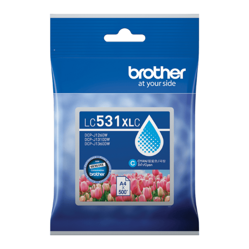 Brother LC531XLC Genuine Cyan Ink