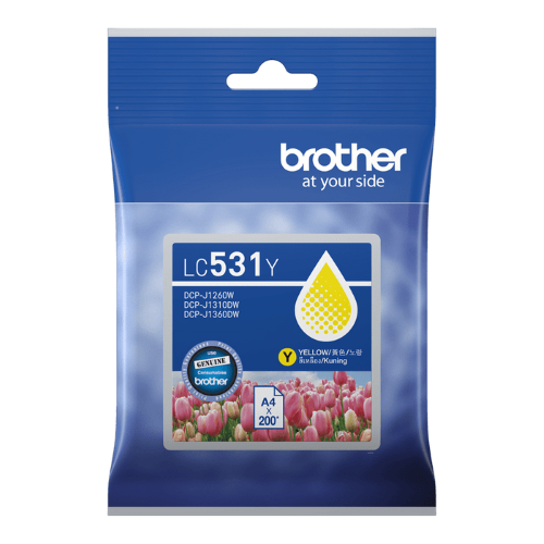 Brother LC531Y Genuine Yellow Ink