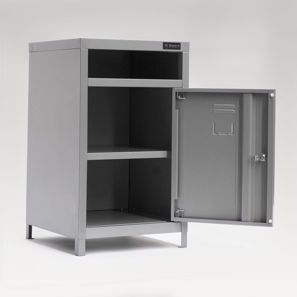 Lockable Cabinet - Makers Store-It Bedside Locker Grey