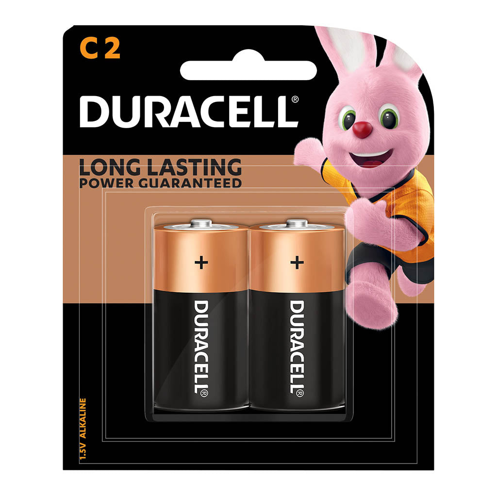 Duracell Coppertop Alkaline C Battery Pack of 2