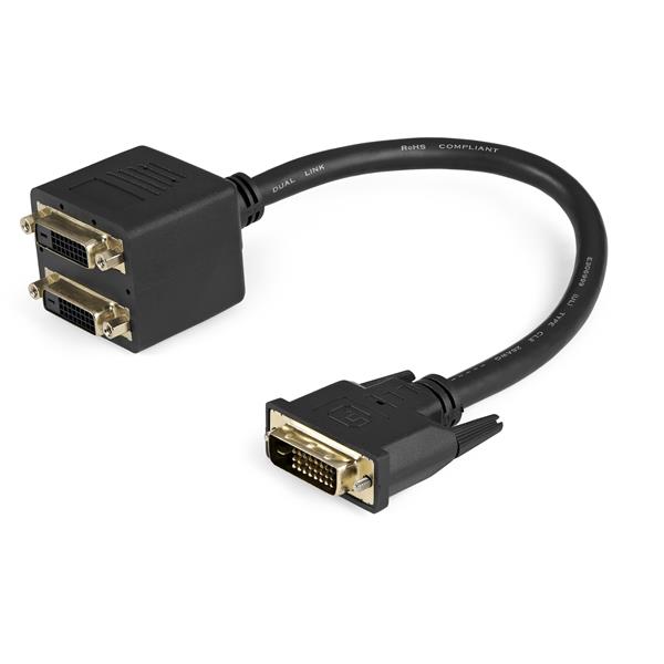 30cm (1 ft) DVI-D to 2x DVI-D Digital Video Splitter Cable - M/F