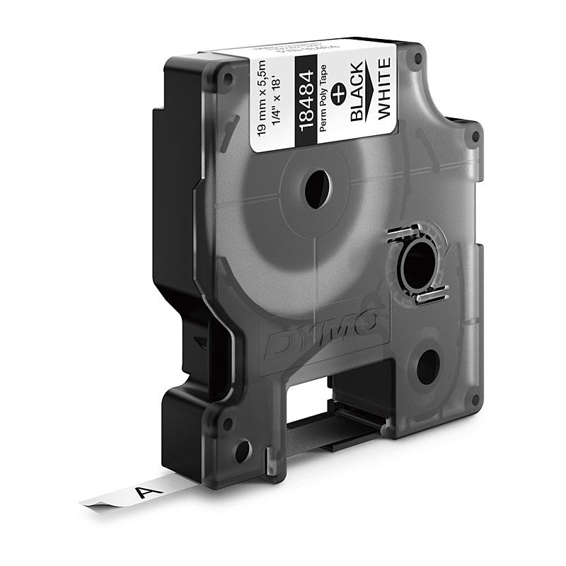 DymoRhino Blk on Wht 19mm Tape