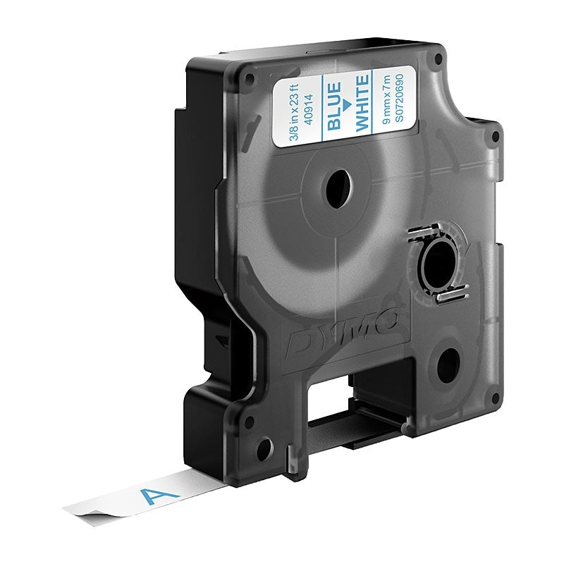 Dymo Blue on Wht 9mm x7m Tape