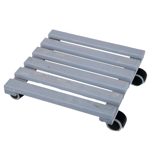 Indoor Plant Trolley - Square Grey 29cm (Set of 2)