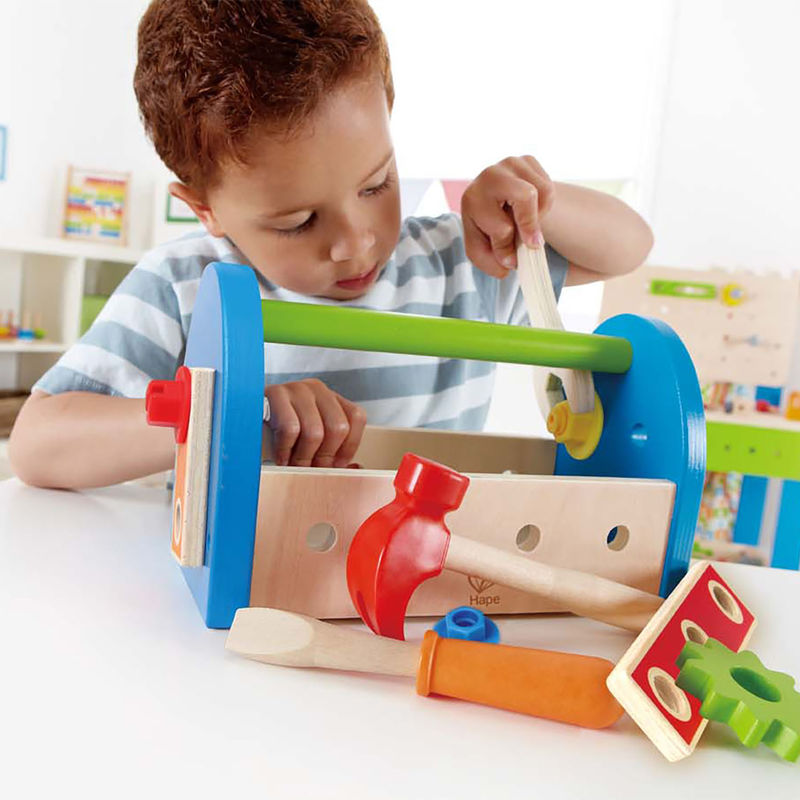 Kids Wooden Toolbox- My First Fix It Toolbox- Hape