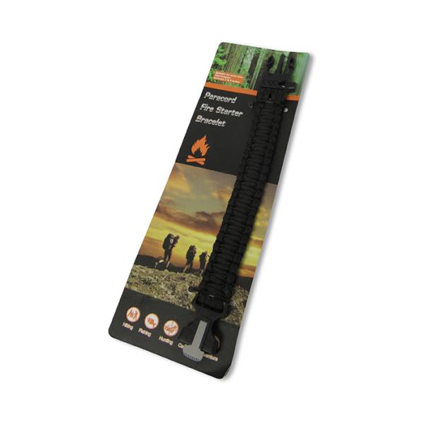 Fire Starter Paracord Black