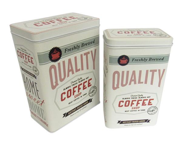 Coffee Tin Quality Set of 2
