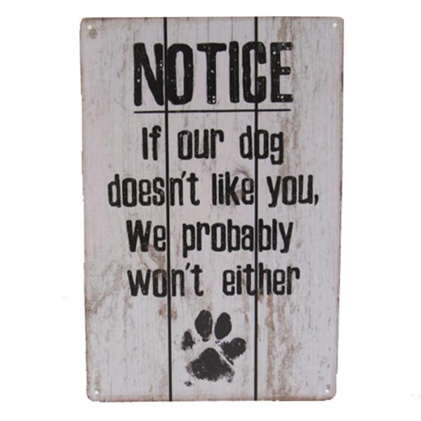 Wall Art - Art Tin Dog Like
