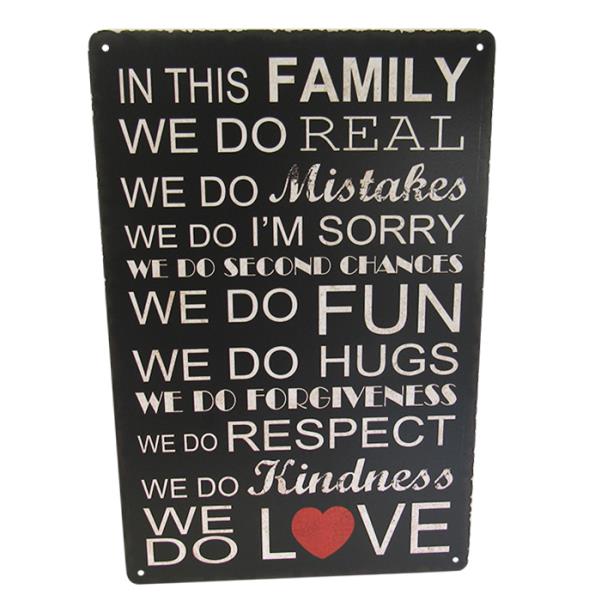 Wall Art - Art Tin Family Rules