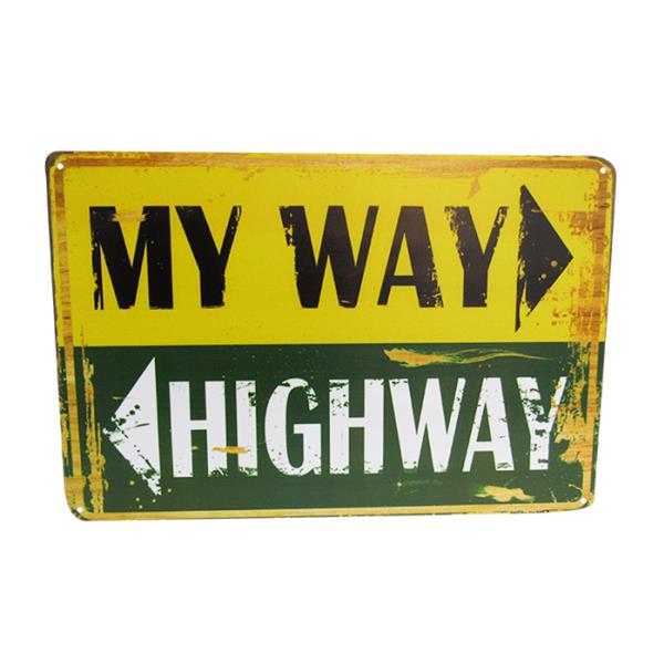 Art Tin Highway Sign