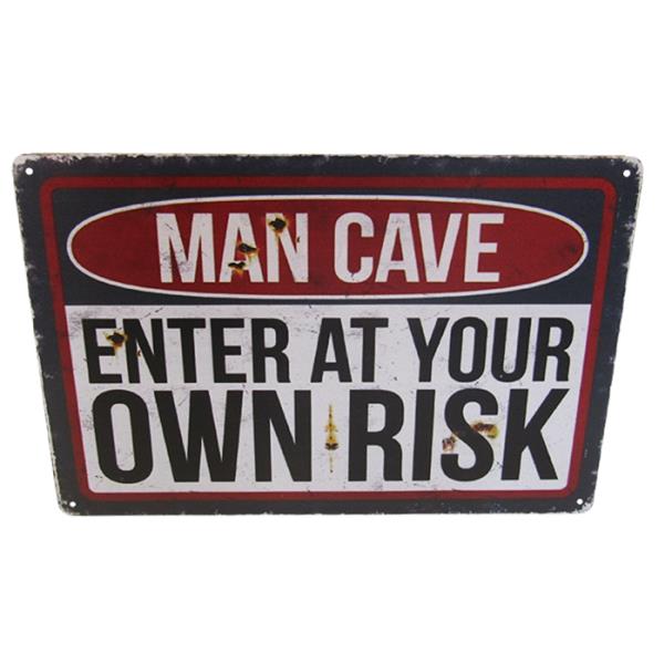 Wall Art - Art Tin Man Cave Risk