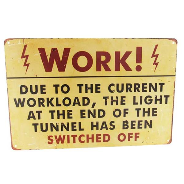 Art Tin Tunnel Light Sign