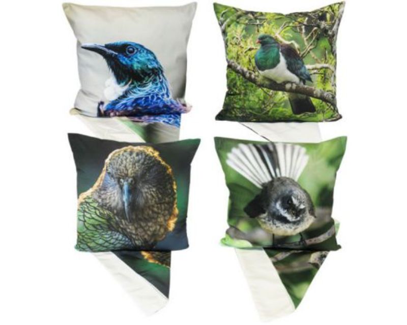 Cushion Cover NZ Native Birds x Set of 4
