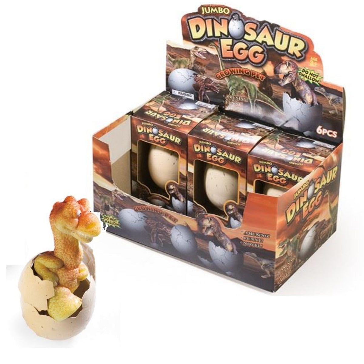 Growing Jumbo Dinosaur Egg Display 12pc
