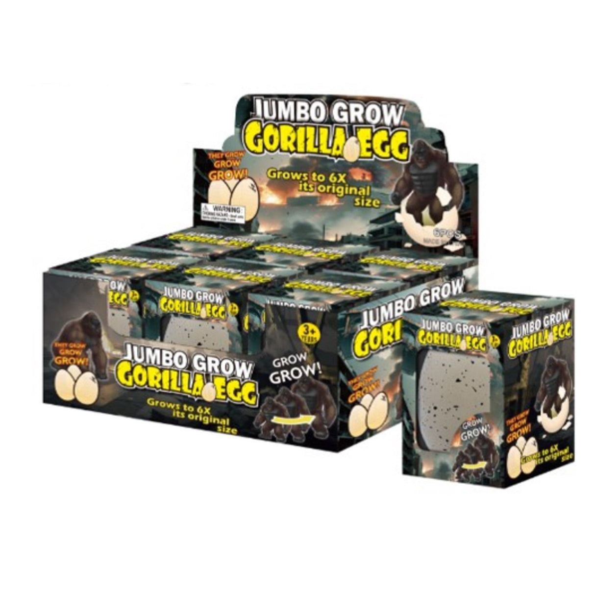 Growing Jumbo Gorilla Egg Display - 12 pcs