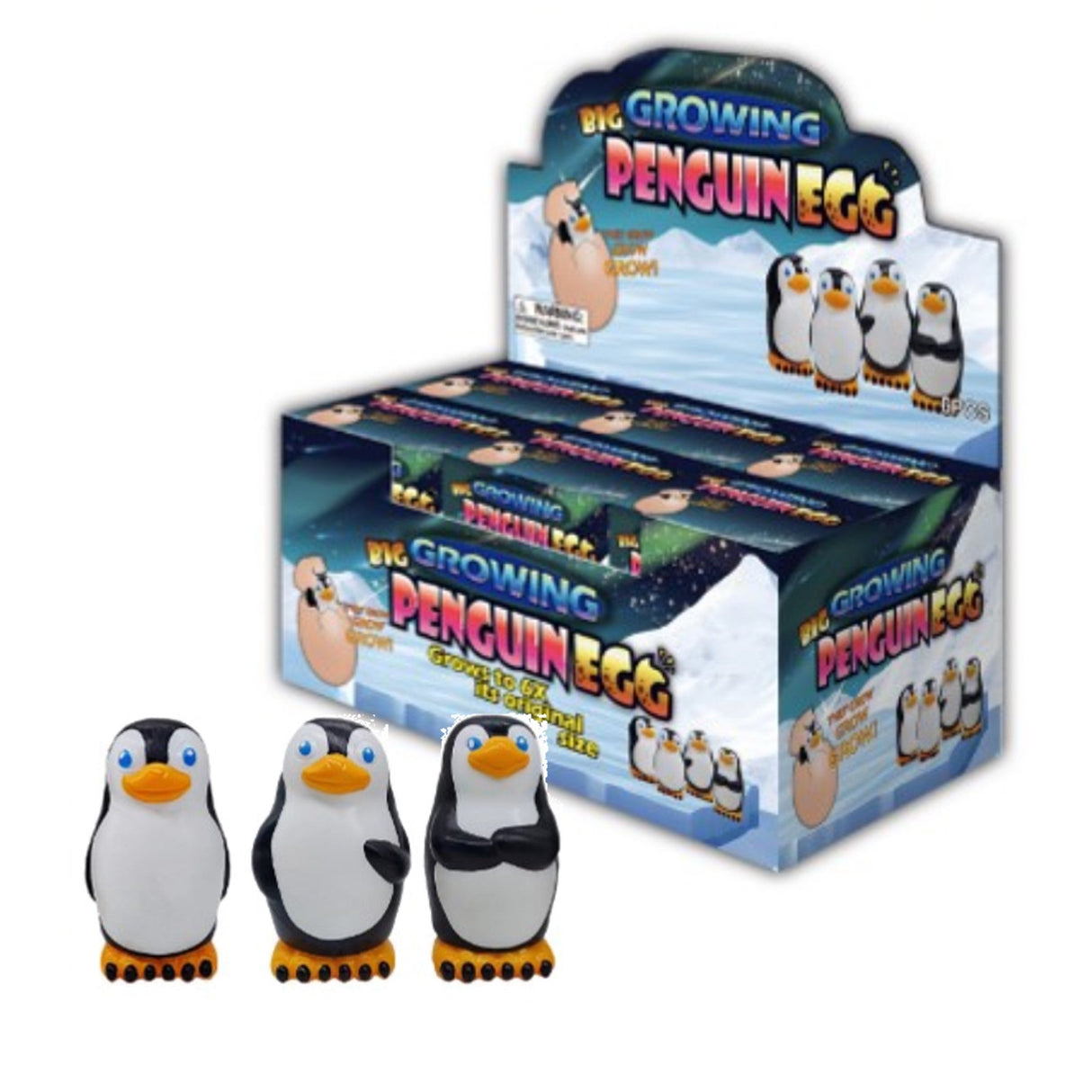 Growing Jumbo Penguin Egg Display - 12 pcs