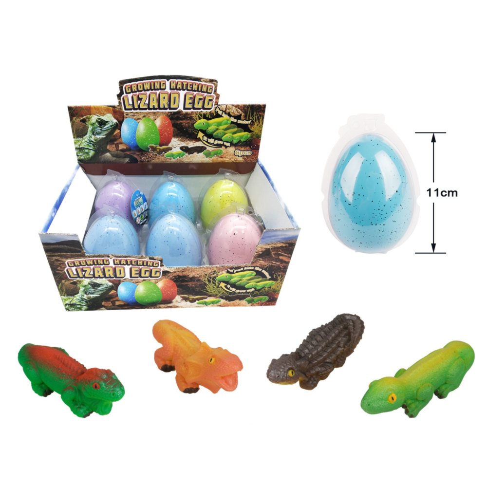 Growing Jumbo Lizard Egg Display 12pc