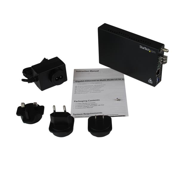 Fiber Media Converter Gigabit 1000Mbps MM Fibre LC 550m