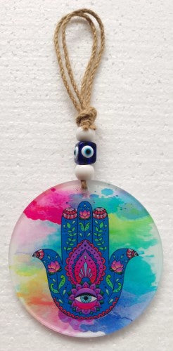 Wall Hanging - Boho Hamsa (12cm) - Version 3
