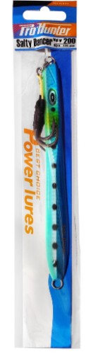Pro Hunter Salty Dancer 200g Long Jig in blue, designed for targeting kingfish with excellent sinking speed and action.