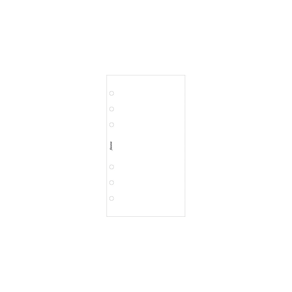 Filofax Organiser Refill Personal Notepaper Value Pack Plain White