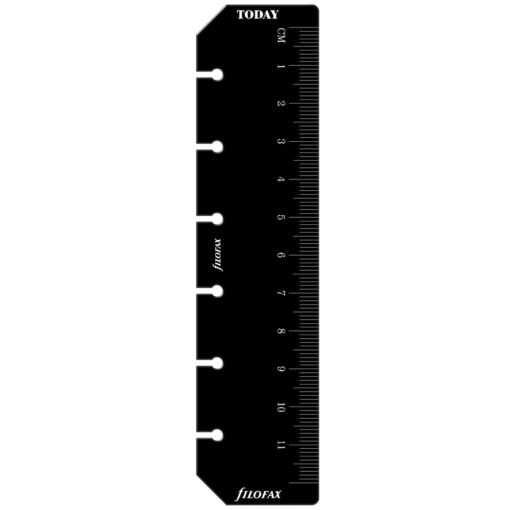 Filofax Accessory Ruler/Page Marker Pocket Black