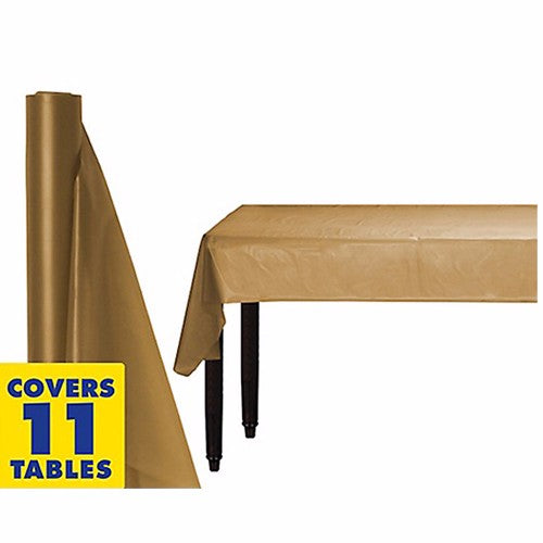 Tablecover Roll Gold Plastic