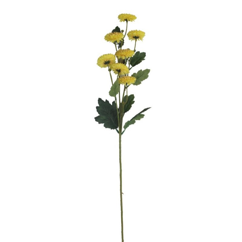 Artificial Flowers - Chrysanthemum Branch in Yellow