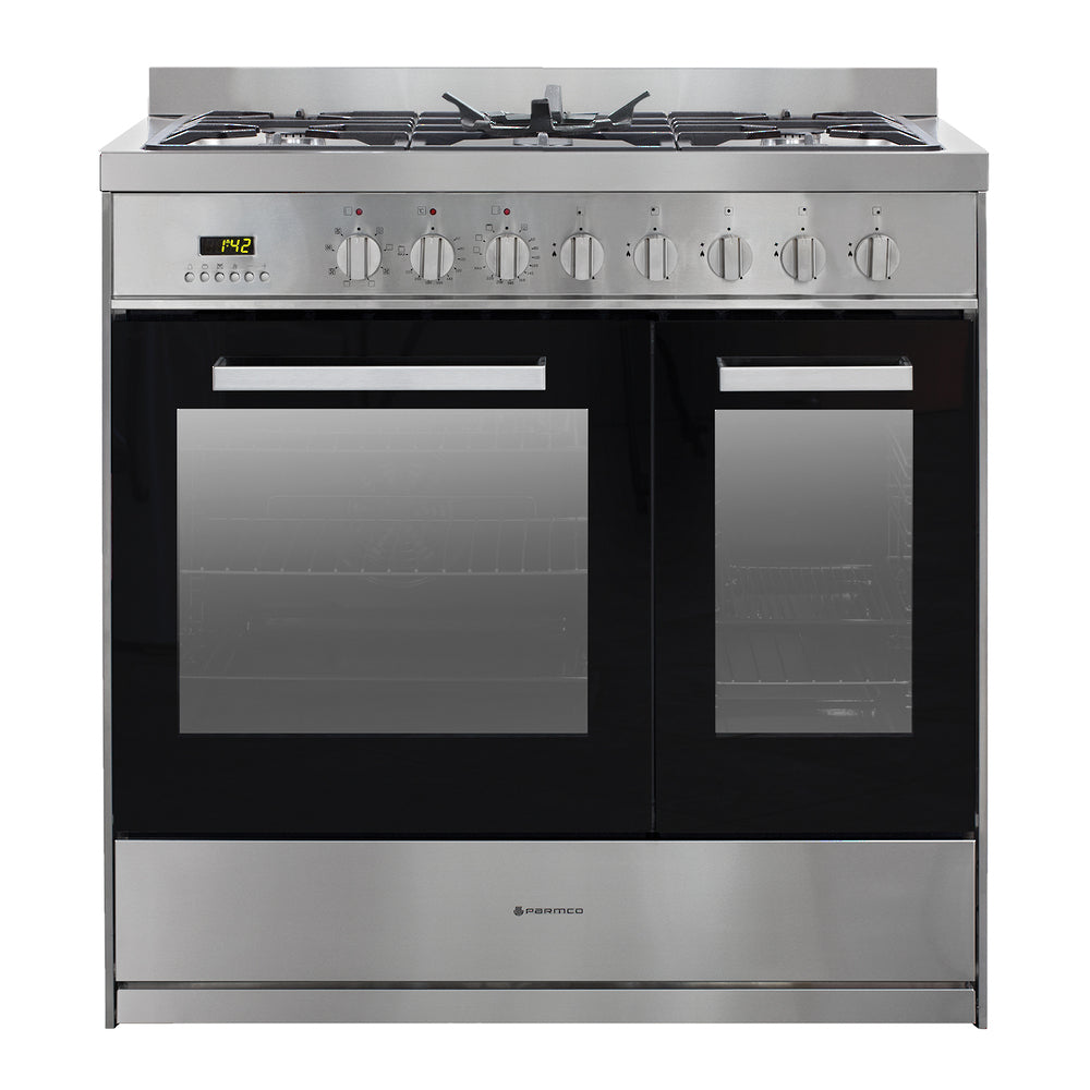 Parmco - Freestanding Stove - 900mm Combination 1 & 1/2 Ovens - Stainless Steel