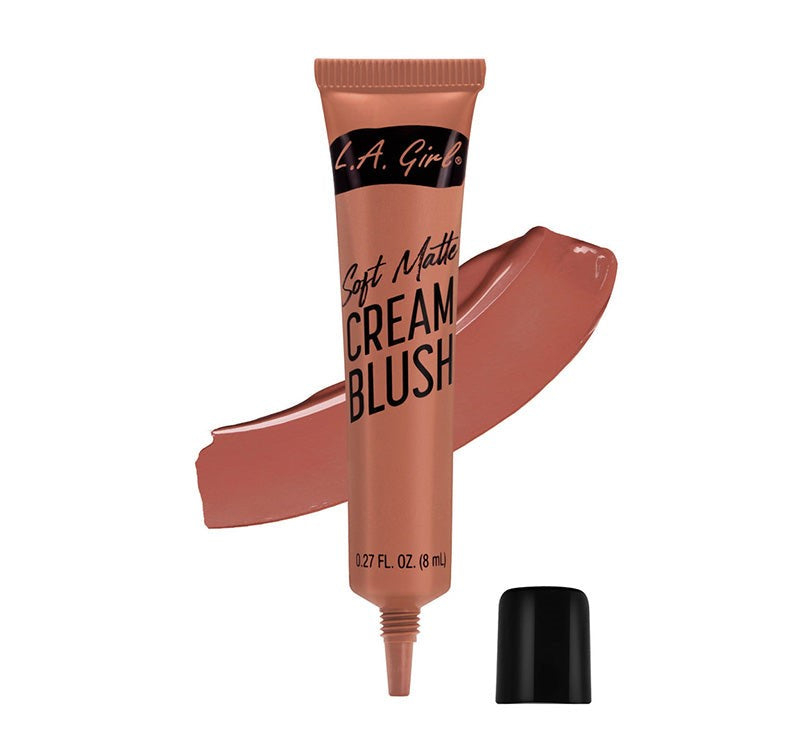 Soft Matte Cream Blush in Grace by LA Girl, a vegan blush with a gel-like texture for a soft matte finish on cheeks and lips.