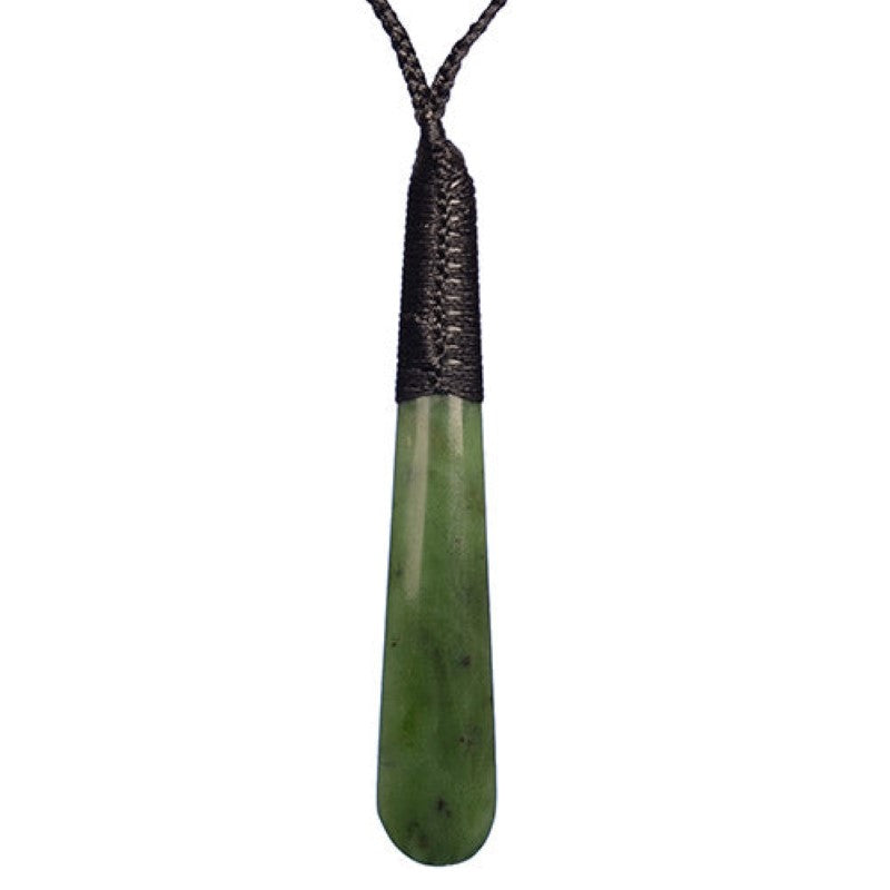 Greenstone Teardrop Pendant Necklace