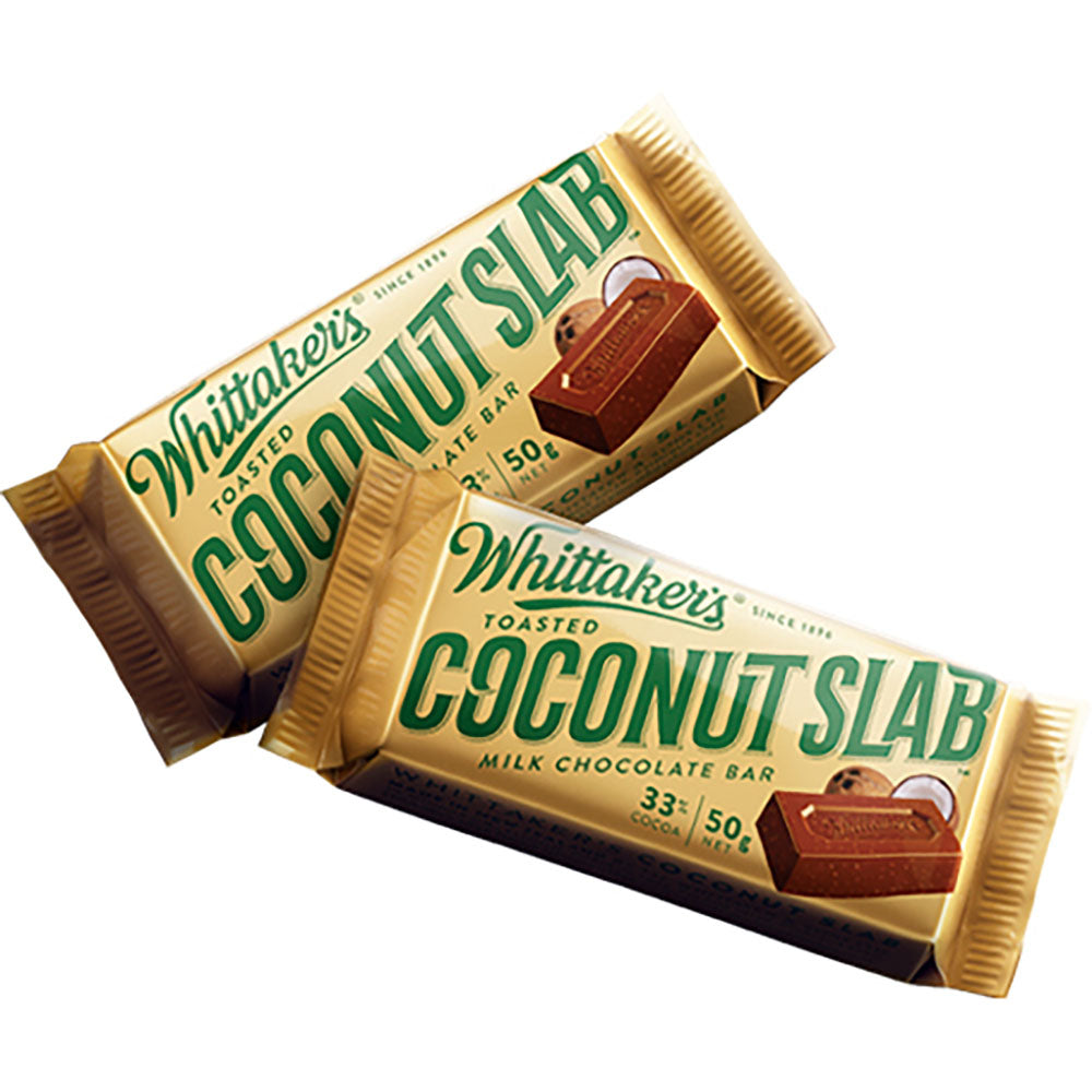 Whittaker’s Chocolate Coconut Slab 50g - Pack of 50