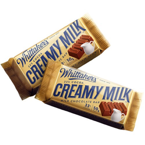 Whittaker’s Chocolate Creamy Milk Slab 50g - Pack of 50