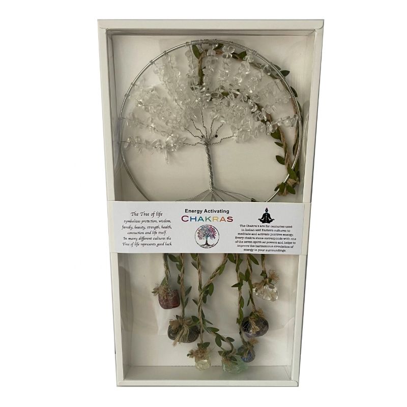 Dreamcatcher - Crystal Tree of Life 7 Chakras Clear Quartz