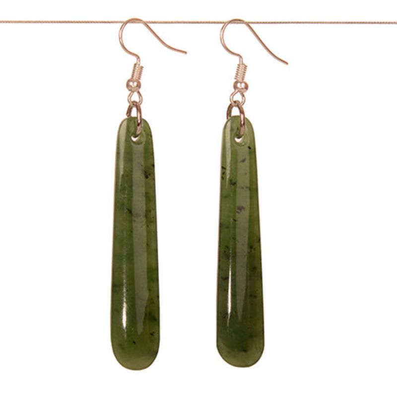 Greenstone Drop Earrings - Version 1