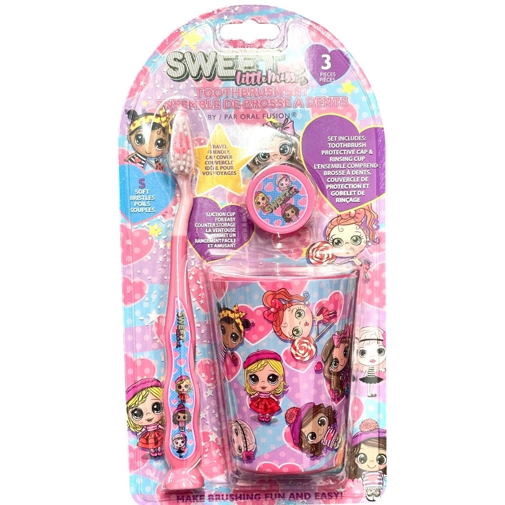 Oral Fusion Pink Tooth Brush Toothbrush - Pack of 3