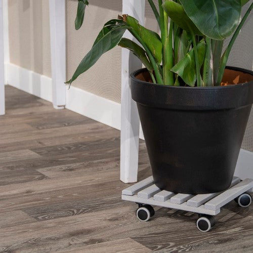 Indoor Plant Trolley - Square Grey 29cm (Set of 2)