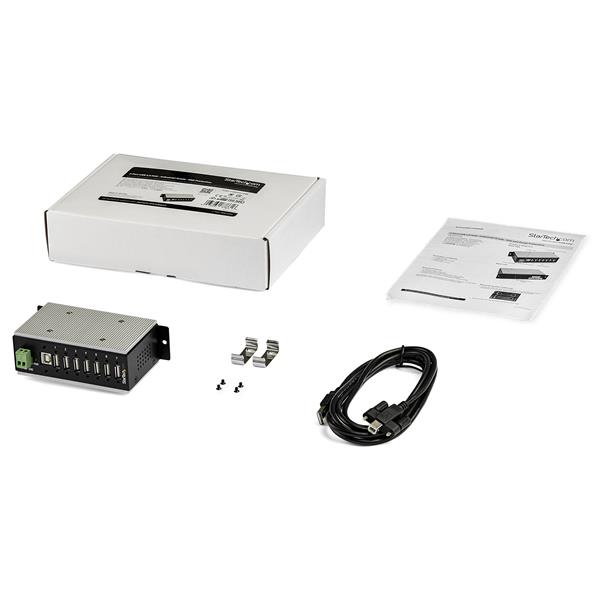 7-Port Industrial USB 2.0 Hub with ESD & 350W Surge Protection