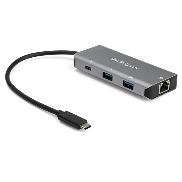 3-Port USB-C Hub with LAN Port - 10Gbps - 2x USB-A & 1x USB-C