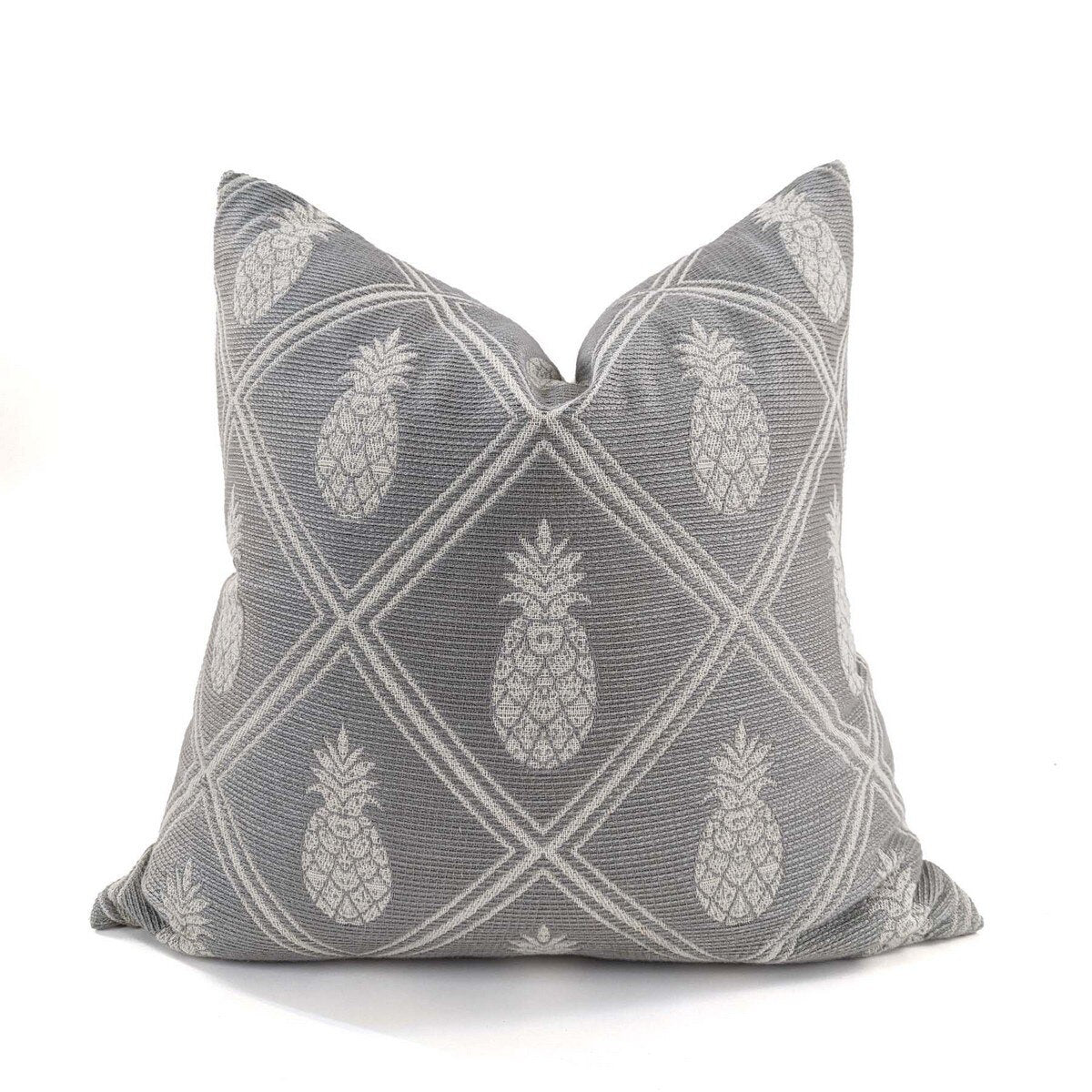 CUSHION COVER - PINEAPPLE - GREY / WHITE - 550x550