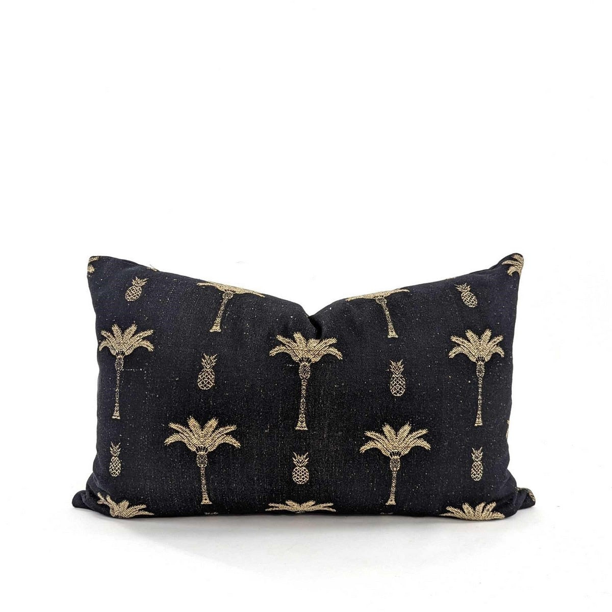 CUSHION COVER - PALM TREE - BLACK / NATURAL - 400x600