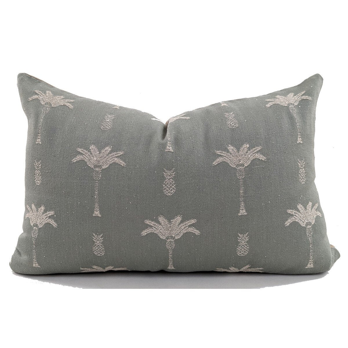 CUSHION COVER - PALM TREE - GREY / NATURAL - 400x600