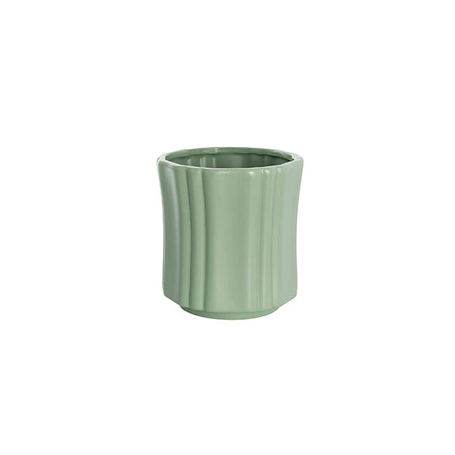 Ceramic Florence Vase Matte Green 12Dx12.5cmH.